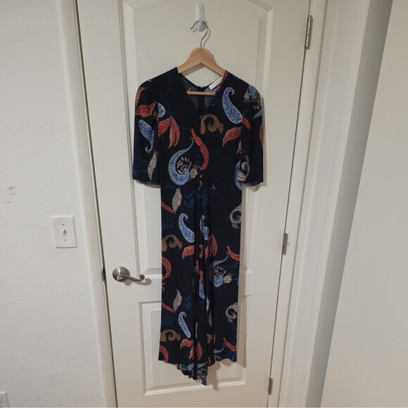 See By Chloe Dresses & Skirts - See by Chloe Paisley Print Midi Dress 36 V Neck Short Sleeves S